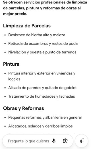 Limpieza de parcelas
