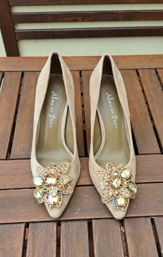 Zapatos Alma en Pena T36 Beige Flor