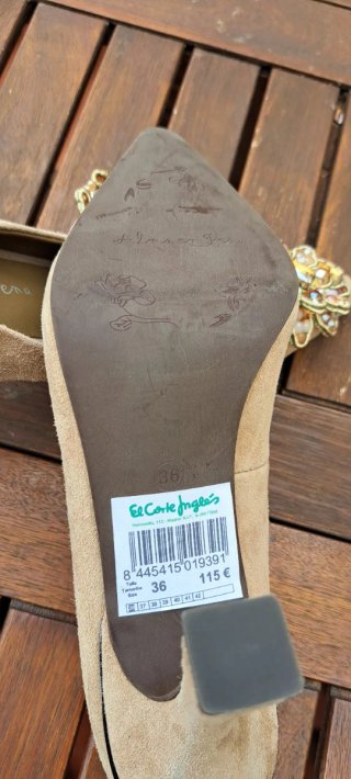 Zapatos Alma en Pena T36 Beige Flor