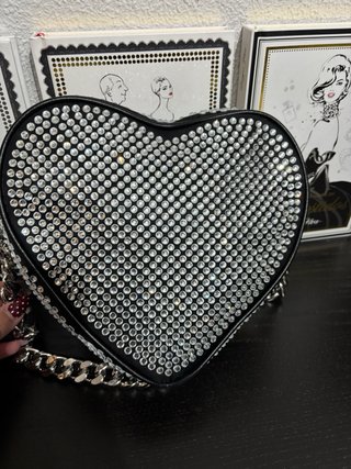 Borsa Moschino Cuore con Pietre Preziose e Catena