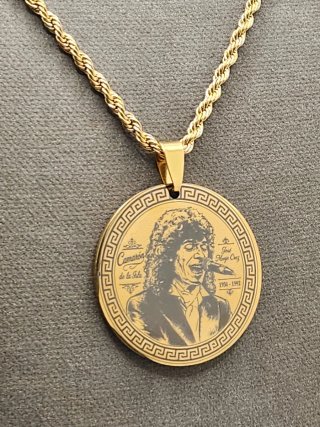 Medalla Camarón Acero Quirúrgico Chapado Oro