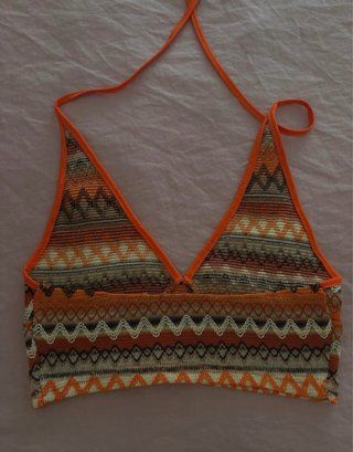 Completo gonna e top estivo arancione