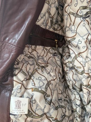 Chaqueta de cuero marrón vintage