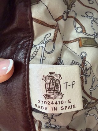Chaqueta de cuero marrón vintage