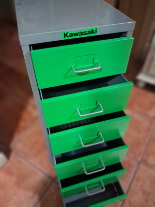 Cajonera Metálica Ikea Helmer Gris y Verde