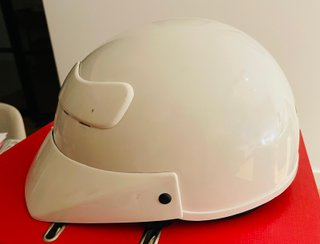 Casco Moto Retro Media Concha Blanco