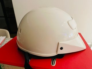 Casco Moto Retro Media Concha Blanco