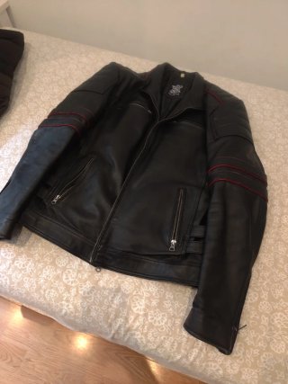 Chaqueta Piel Negra Hombre