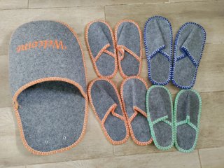 Zapatillas de fieltro para casa (4 pares)