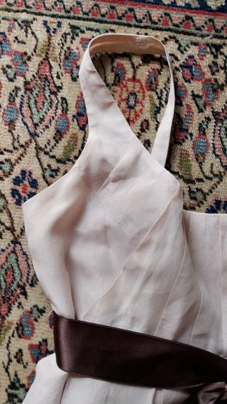 Vestido Adolfo Domínguez Beige y Marrón