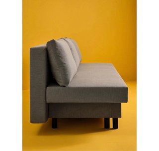 Sofá cama gris de tela