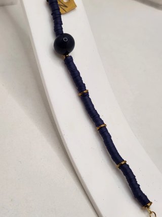 Pulsera Inicial N Acero Inox Chapado Oro