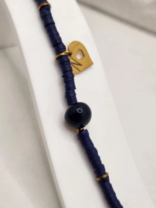 Pulsera Inicial N Acero Inox Chapado Oro