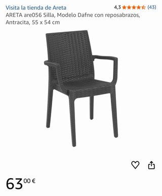 Silla de terraza negra