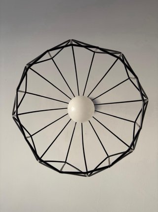 Lámpara colgante geométrica negra
