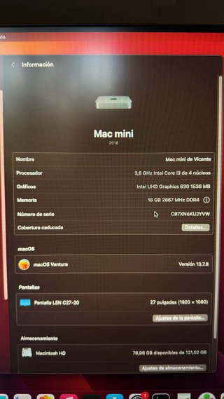 Mac mini 2018 Space Gray
