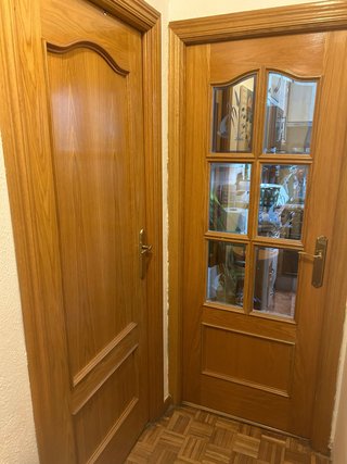 Puertas interiores madera y cristal