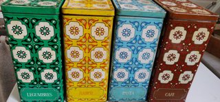 Lote 4 Cajas Metálicas Decoradas