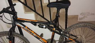 Bicicleta Orus DS100 Negra/Naranja