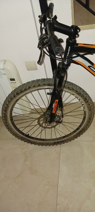 Bicicleta Orus DS100 Negra/Naranja