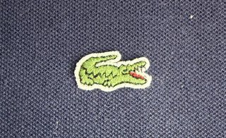 Polo Lacoste Azul Marino Cuello Tricolor