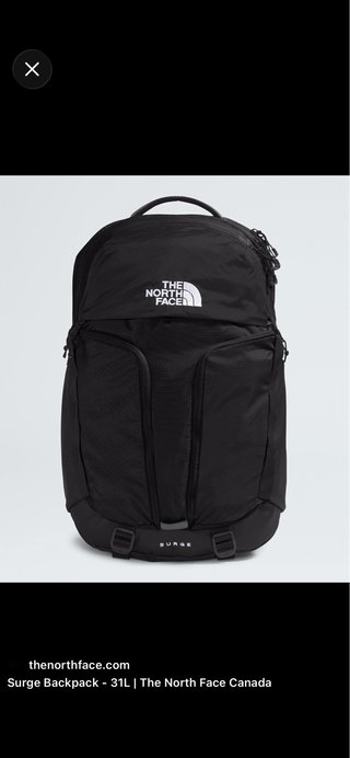 Mochila The North Face Surge Negra Nueva