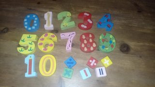 Letras y Números Educativos Madera