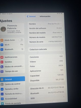 iPad mini 4 128GB negro