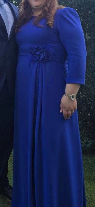 Vestido Naty Jimenez azul invitada/madrina