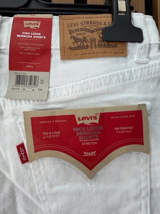 Bermuda Levis High Loose Blanca