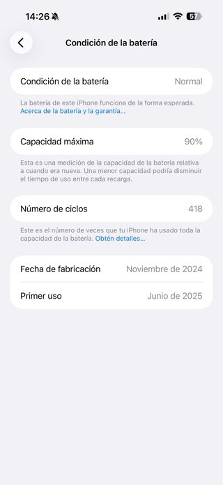 iPhone 16 Pro Max 256GB Gris