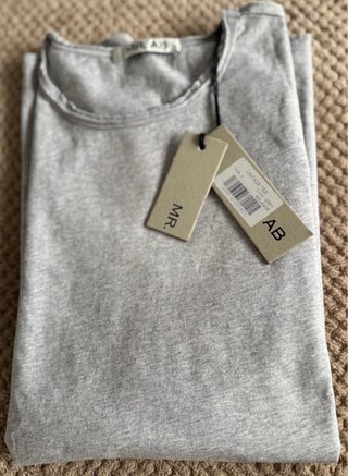 MR.AB Camiseta Vintage Gris  Talla M