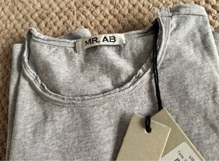 MR.AB Camiseta Vintage Gris  Talla M