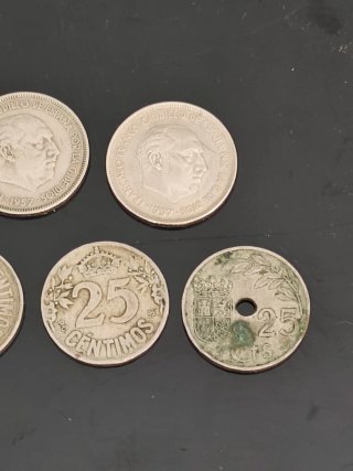 5 Monedas Españolas Franco 1957