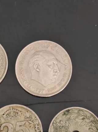 5 Monedas Españolas Franco 1957