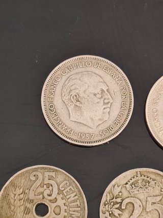 5 Monedas Españolas Franco 1957