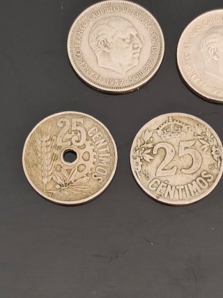 5 Monedas Españolas Franco 1957