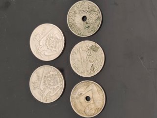 5 Monedas Españolas Franco 1957