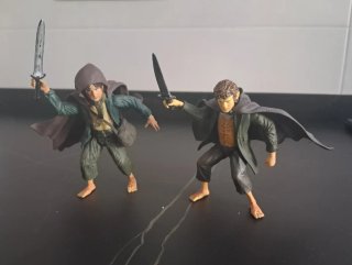 Figuras Merry y Pippin. El Señor de los Anillos.