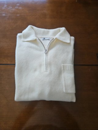 Maglia Zara bianca mezza zip