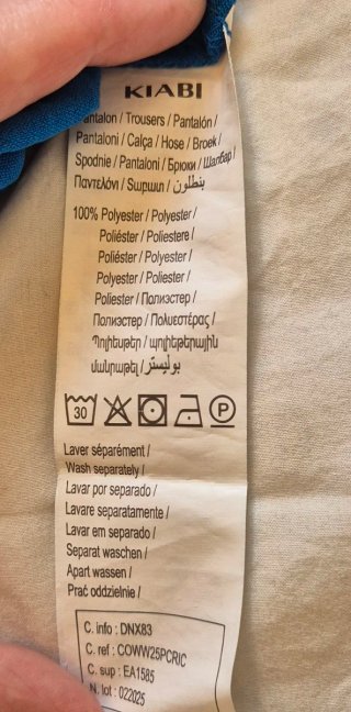 Pantalón ancho azul