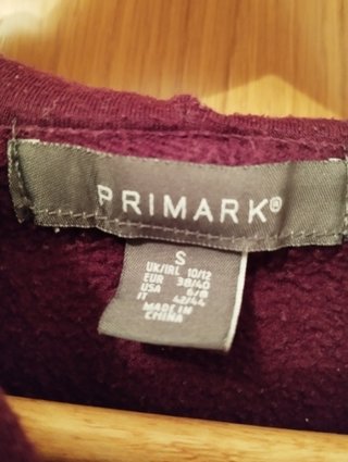 Sudadera corta burdeos