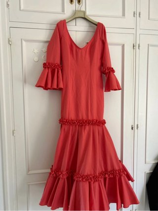 Vestido Gitana Flamenca coral