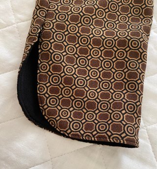 Vestito corto Omai marrone geometrico come nuovo