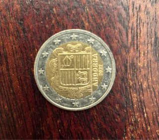 Moneda 2 € , Andorra 2022 dolmenes.