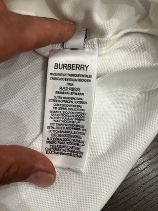 Polo Burberry London Beige/Bianco