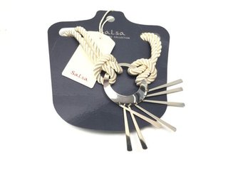 Collar Salsa Nudo Cuerda Plata