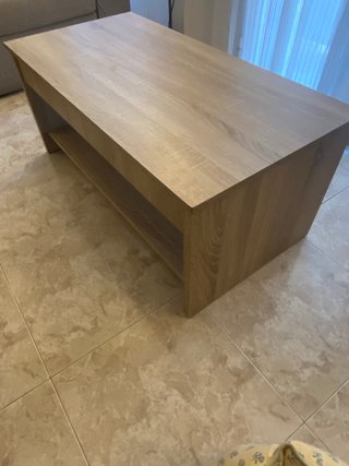 Mesa de centro elevable de madera