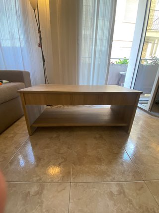 Mesa de centro elevable de madera