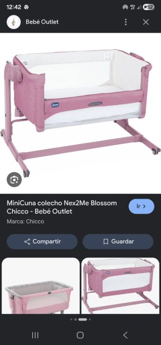 Cuna colecho Chicco color granate
